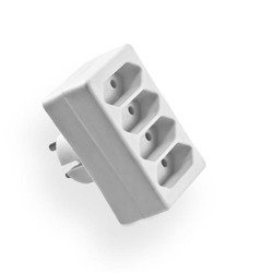 Splitter electric 4 căi cu ștecher plat Elgotech