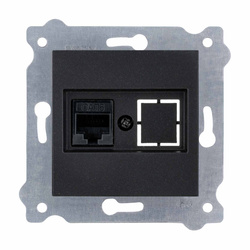 Priză pentru calculator Cat.6 Negru metalizat 253/14E EXEN