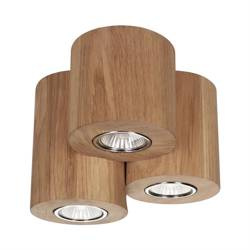 Lampă de plafon rotundă Wooddream, inclusiv. 3xLED GU10 5W Stejar uns cu ulei