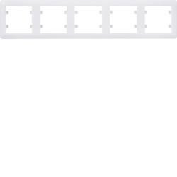 Ramă 5 aparate, orizontal-alb WL5250 HAGER