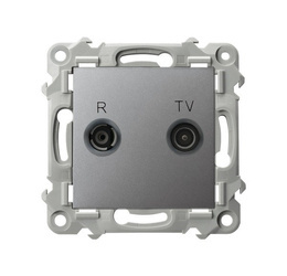 Priză de perete SZAFIR RTV, gri Ospel