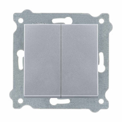 Intrerupător dublu cap-scara Argintiu 211/10E EXEN