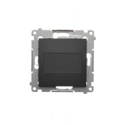 Simon 54 Premium czarny Zaślepka ramki (moduł). za pomocą łapek lub wkrętów, DPS.01/49