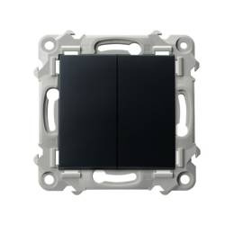 SZAFIR comutator glisant dublu Ospel negru