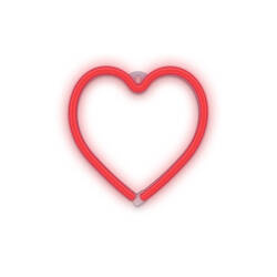 Neon LED HEART roșu lampă de perete Bat + USB Forever FLNEO7 Light T-90711 PLASTROL