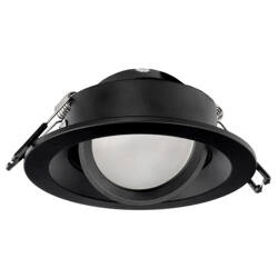 Plafon încastrat luminos IRID Black IP20 rotund negru EDO777136 Edo Solutions