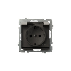 Pământ priză etanșă schuko IP-44 capac transparent Cașmir OSPEL Sonata GPH-1RS/m/82/d
