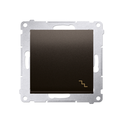 Simon 54 Premium Întrerupător cap scară maro mat (modular) X terminale cu șurub, DW6A.01/46