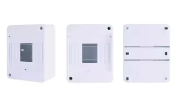 Distribuitor S5 (1x5) montat la suprafață fără capac / cu bloc de borne N+PE IP30