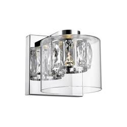 Aplică GEM transparent, argintiu  LED 5W IP20 Zuma line