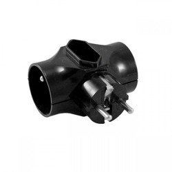 Splitter negru 2x2P+Z+1x2P Elgotech R-201-2