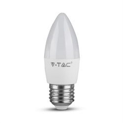 Bec E27 4.5W lumânare caldă 3000K 470lm V-TAC