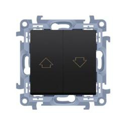 Intrerupător pentru jaluzele (modul) 10A 250V negru mat Simon 10