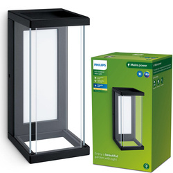 Lampă de perete pentru fațadă în aer liber LED ULYZO 12W 2700K 1500lm IP44 negru Philips