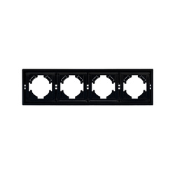 Ramă cvadruplă ABS neagră, seria iZi ViPlast