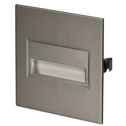 LED Sona corp de iluminat pătrat încastrat pătrat 14V DC, culoare oțel inoxidabil, alb cald 14-211-22 Ledix Zamel