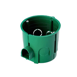 Doză de conexiune încastrată Ø60 adâncă cu șuruburi verde EDO777894 EDO Technic