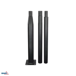 Stâlp de iluminat pliabil 3m 160x160mm fi60mm negru Bemko