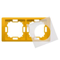 Ramka 2-krotna Neos do wersji bryzgoszczelnej IP44 z kompletem uszczelek słoneczny Simon Basic BMRC2B/034