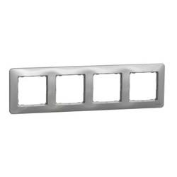 Ramă 4 căi argintiu IP20 SDD313804 Sedna Design Schneider electric