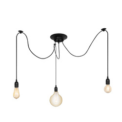 Lampă suspendată ARANEA 3xE27 negru EDO777187 Edo Solutions