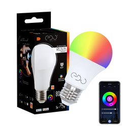 RUVA Smart LED bec LED E27 9W RGB+CCT 2700-6500K 806lm WiFi Tuya Smart EDO777359 Edo Solutions