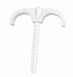 Clemă de cablu, cârlig dublu HP-2 WHITE /50 buc./ M20393 Eco Light