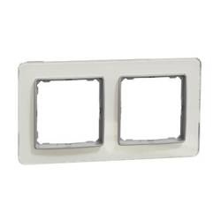 Ramă 2 căi sticlă albă IP20 SDD360802 Sedna Elements Schneider electric
