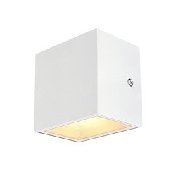 Aplică de exterior albă SITRA CUBE WL 10W 3000K SLV 1002033