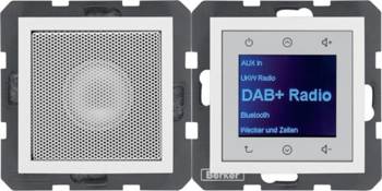 B.x Radio tactil DAB+, Bluetooth cu difuzor alb lucios 30808989 Berker