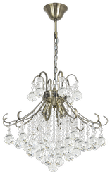 BARCELONA candelabru suspendat lampa 4xE14 alamă Elem 6245/4 21QG