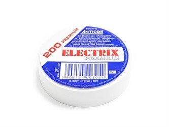 Bandă izolatoare electrică din PVC 19x18mm Premium Anticor 200 alb