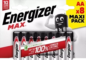 Baterie alcalină AA MAX Energizer R6 LR6 1.5V (blister de 8 bucăți)