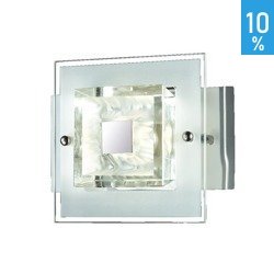 Bruna LED lampă de perete crom metal alb transparent pătrat pătrat Italux W29532-1A