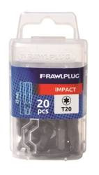 Burghie de impact Torx T20, 25 mm, plastic, pachet de 20 buc.