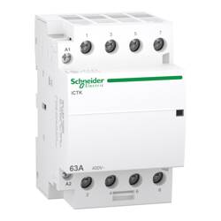 Contactor modular, Acti9 iCTK50-63-40-230 63A 4NO 50Hz 220/240 VAC, nu poate fi îmbunătățit cu contacte auxiliare Schneider Electric A9C40463