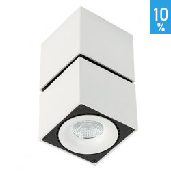 Cutie de cuburi cu LED-uri montat pe suprafață reflector reglabil negru alb Italux Sevilla Square Ceiling 3000K SLC7562/28W 3000K WH+BL