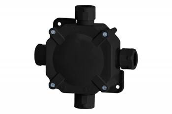 Cutie ermetică F11 cu bloc de borne - negru IP67 F-electro