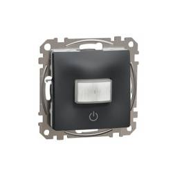 Detector de mișcare cu întrerupător negru, antracit PIR IP20 SDD114504 Sedna Design Schneider electric