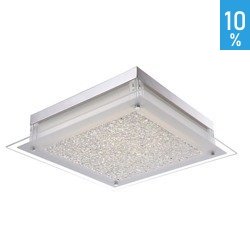 LED lampă de perete Vetti 20W crom alb model cristal transparent pătrat Italux C47111-3