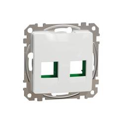 Placă centrală 2x RJ45 pentru inserție 5e-6 UTP Systimax alb IP20 SDD111443C Sedna Design Schneider electric