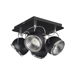 Plafon cu bilă, inclusiv 4xGU10 LED 6W Spot-Light negru 5009484