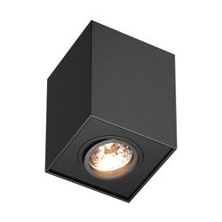 Plafonieră Spot negru pătrat 9,6cm 1xGU10 Zuma Line Quadro Spot 89200-BK