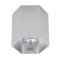 Plafonieră argintie 1xGU10 15cm hexagonal Zuma Line Polygon Cl 1L Spot 20067-AL