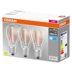 Set 3x Becuri LED Filament E27 7,5W 4000K 1055lm Osram