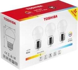 Set de 3 becuri LED G45 E27 4.7W 3000K 470lm