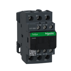 Tesys D contactor - 3P(3 NO) - AC-3 - 440 V 25 A - 230 V AC bobina LC1D25P7 Schneider